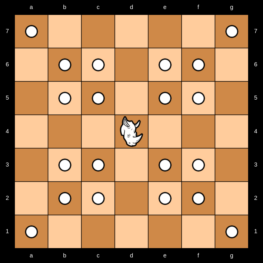 A Turkish Great Chess Rhino which combines the movesets of the modern Knight and Bishop.